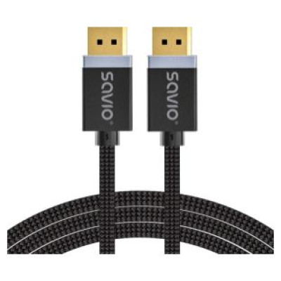 Savio Kabelis Savio DisplayPort Male - DisplayPort Male 3m Black