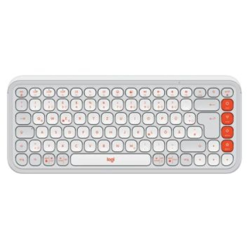 Logitech Klaviatūra Logitech POP ICON KEYS OFF White Orange US