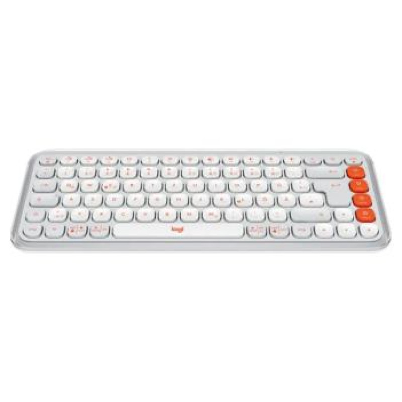 Logitech Klaviatūra Logitech POP ICON KEYS OFF White Orange US