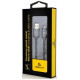 Gembird USB Male - Micro USB Male Premium spiral metal 1m Metallic Grey
