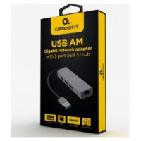 Gembird USB AM Gigabit Network Adapter with 3-port USB 3.0 hub