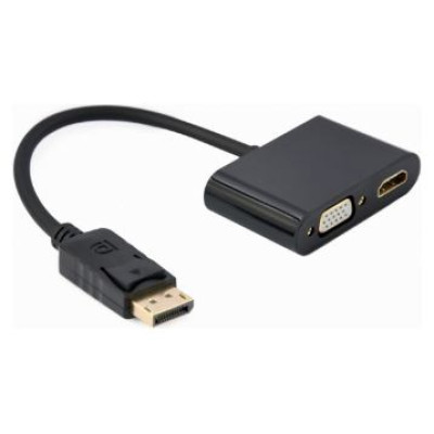 Gembird Adapteris Gembird DisplayPort Male - HDMI Female + VGA Female Black