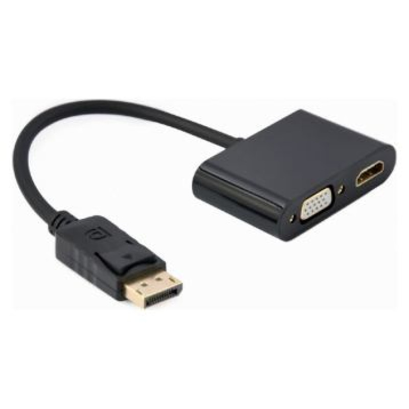 Gembird Adapteris Gembird DisplayPort Male - HDMI Female + VGA Female Black