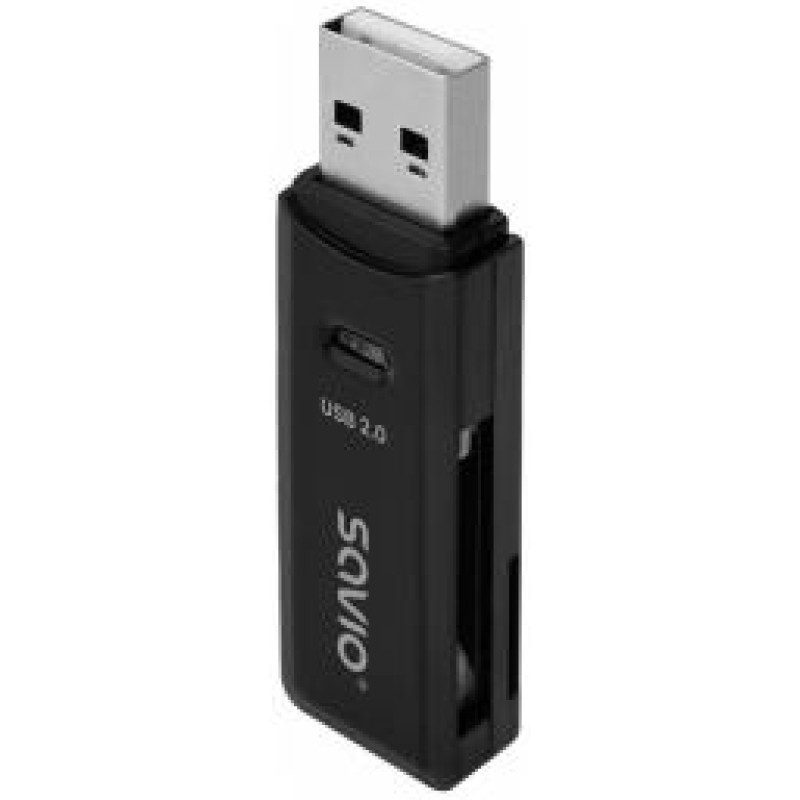 Savio Kar&scaron;u lasītājs Savio USB 2.0 SD Black