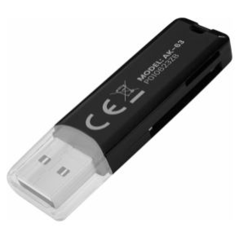 Savio Kar&scaron;u lasītājs Savio USB 2.0 SD Black