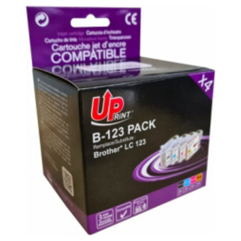 Uprint Tintes kārtridžs UPrint Brother LC123 Multipaka