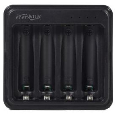 Gembird Bateriju lādētājs Gembird USB 4-slot for AA/ AAA Black