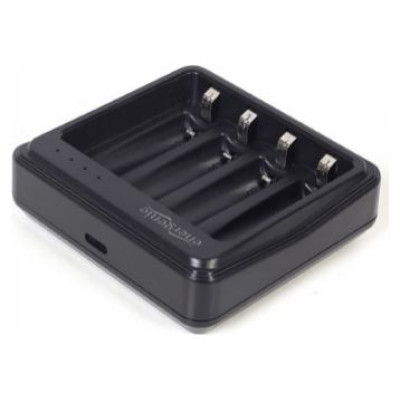 Gembird Bateriju lādētājs Gembird USB 4-slot for AA/ AAA Black