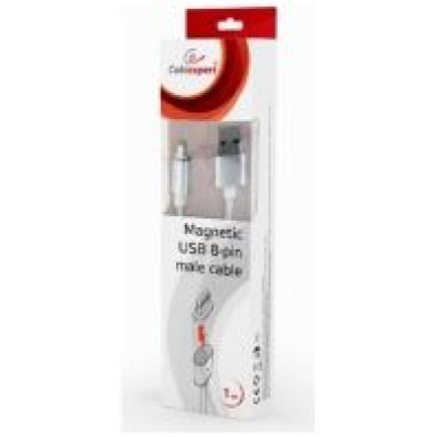 Gembird Magnetic Apple Lightning USB Cable 1m Silver