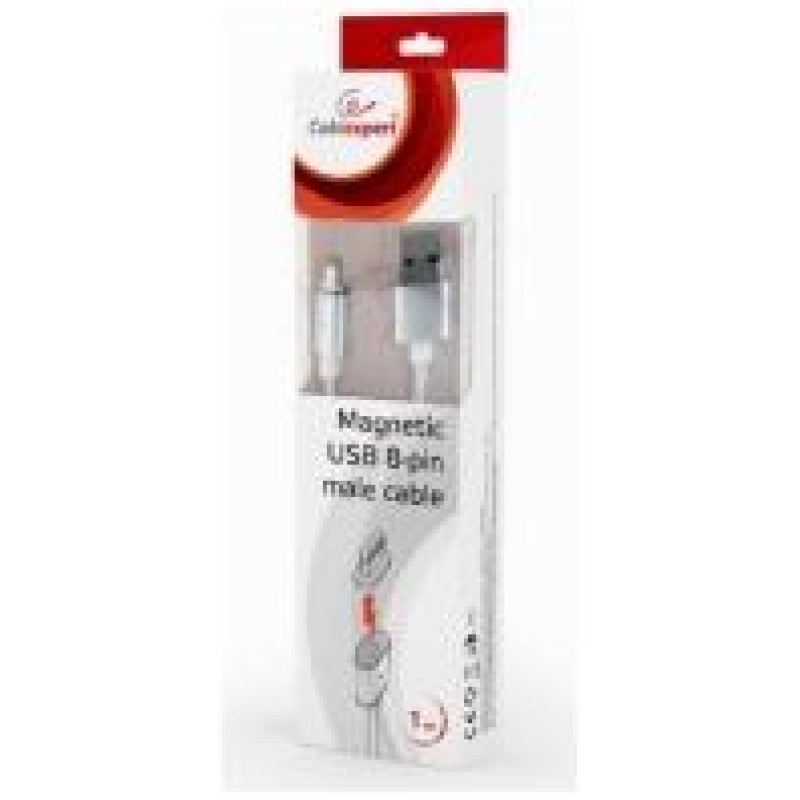Gembird Magnetic Apple Lightning USB Cable 1m Silver