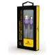 Gembird USB Male - Micro USB Male Premium cotton braided 2m Purple/White