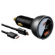 Baseus Auto lādētājs Baseus Superme Series 140W Black