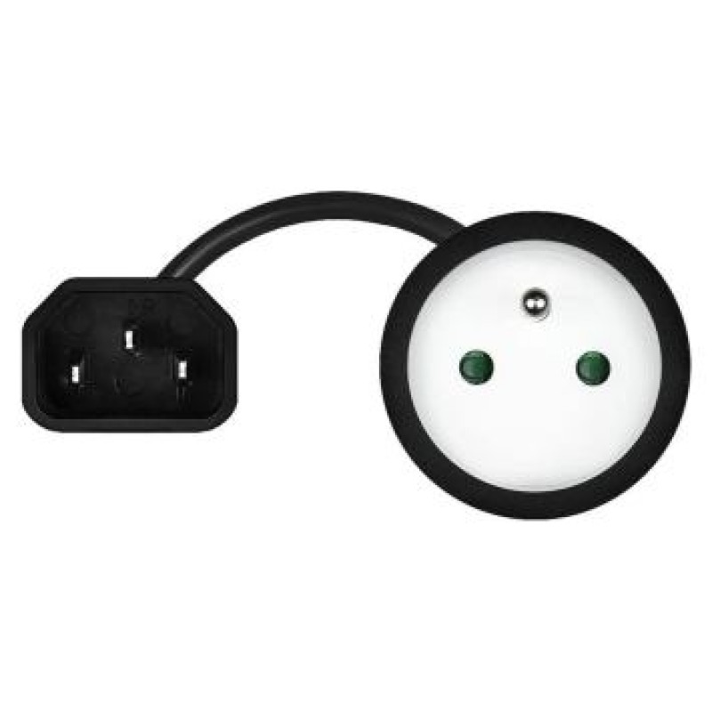 Savio Kabelis-Pāreja Savio Power adapter kab C13 input and CEE 7/5 output