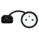 Savio Kabelis-Pāreja Savio Power adapter kab C13 input and CEE 7/5 output
