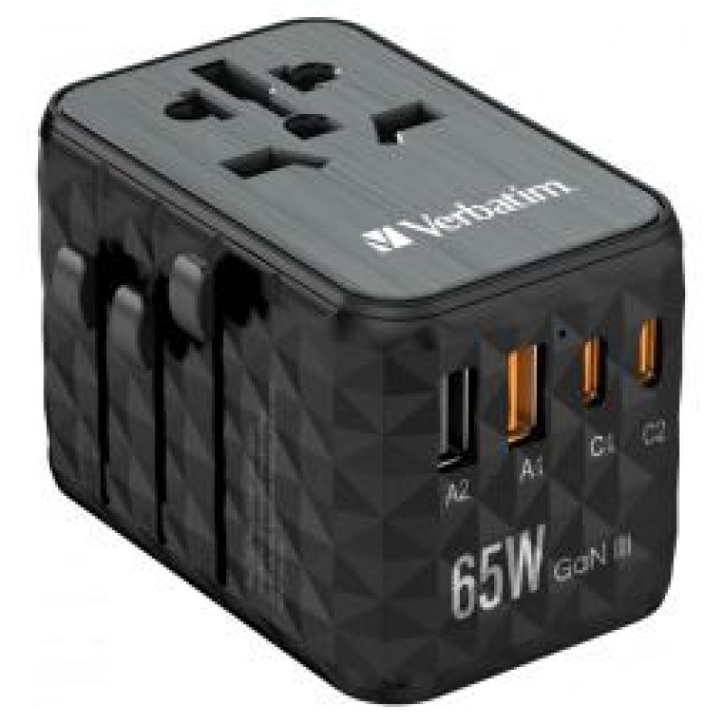 Verbatim Lādētājs Verbatim Universal Travel Adapter 65W GaN III