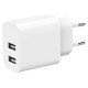 Gembird Lādētājs Gembird Universal 2 x USB Charger White