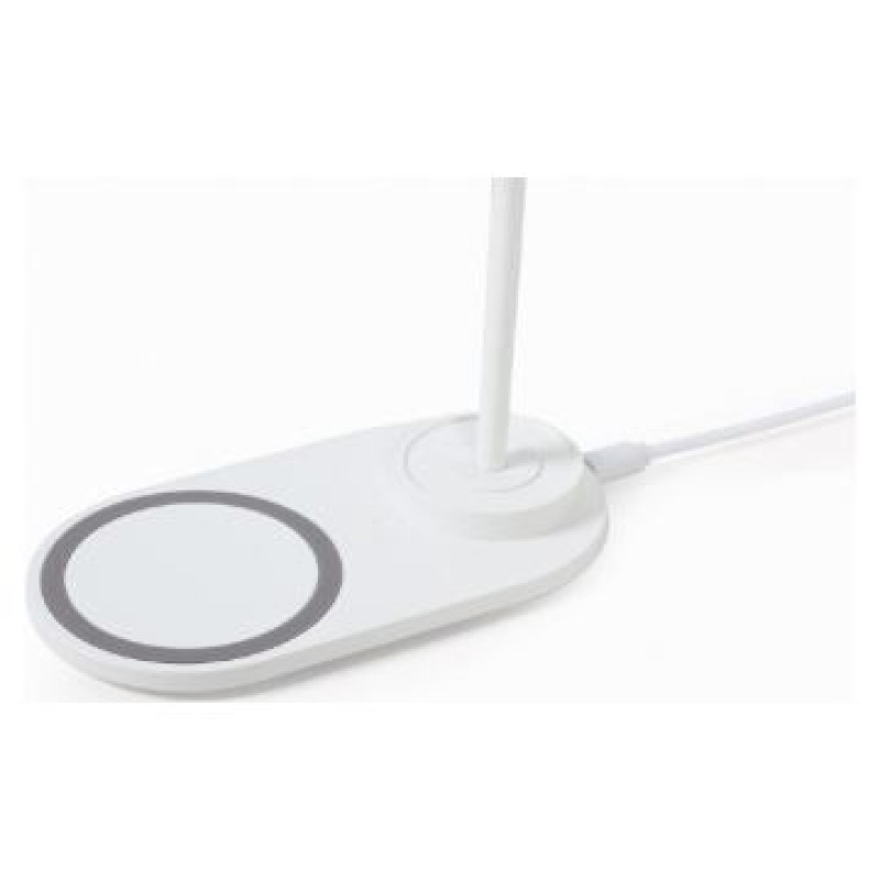 Gembird Galda lampa Gembird Desk Lamp with Wireless Charger White