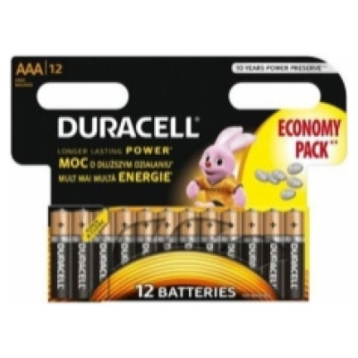 Duracell LR03 AAA Batteries - 12 Pack