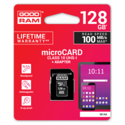 Goodram 128GB microSDXC class 10 UHS I + Adapter