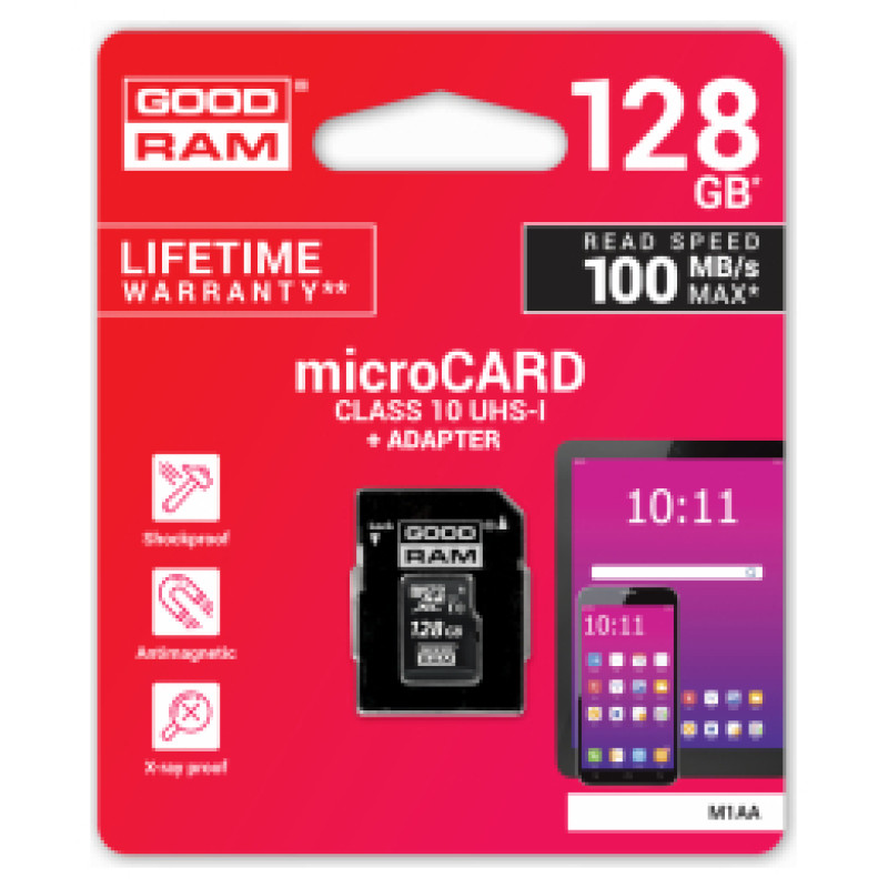 Goodram 128GB microSDXC class 10 UHS I + Adapter