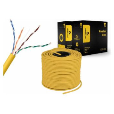 Gembird Kabelis Gembird CAT5e UTP LAN 305m Yellow