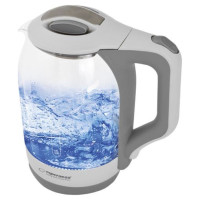 Esperanza EKK025W tējkanna 1.7L 1500W Korpuss no rūdīta stikla,Balta