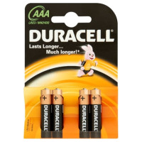Duracell MN 2400 Basic AAA (LR03) Blistera iepakojumā 4gb.