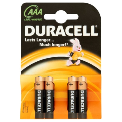 Duracell MN 2400 Basic AAA (LR03) Blistera iepakojumā 4gb.