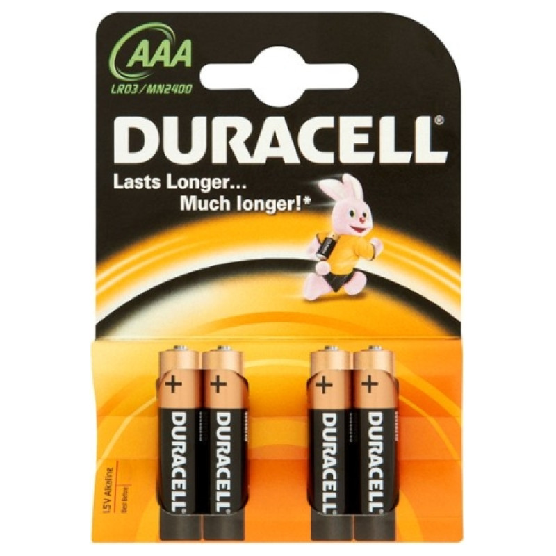 Duracell MN 2400 Basic AAA (LR03) Blistera iepakojumā 4gb.