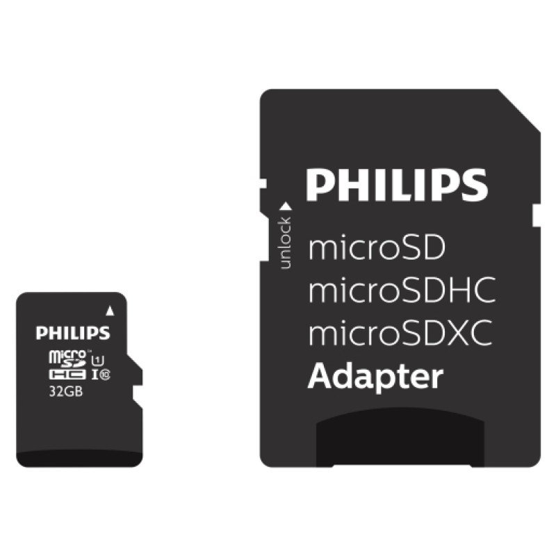 Philips MicroSDHC 32GB class 10/UHS 1 + Adapter