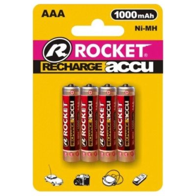 Rocket rechargeable HR03 1000mAh Blistera iepakojumā 4gb.