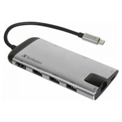 Verbatim USB-C Multiport hub HDMI LAN USB SD MicroSD