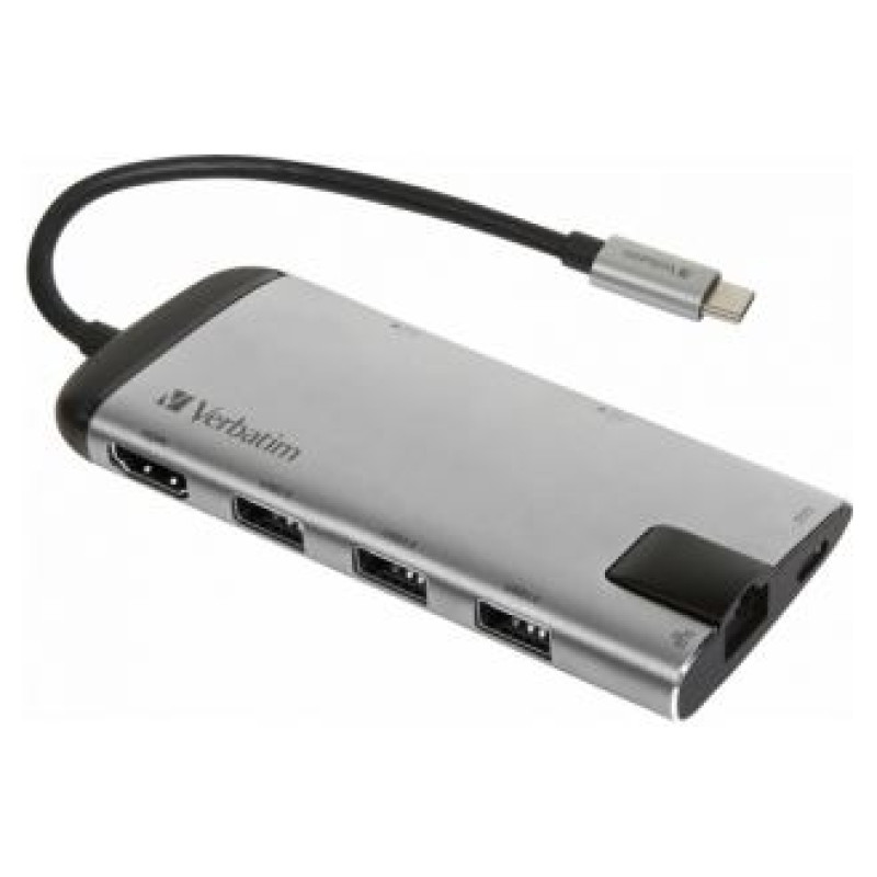 Verbatim USB-C Multiport hub HDMI LAN USB SD MicroSD