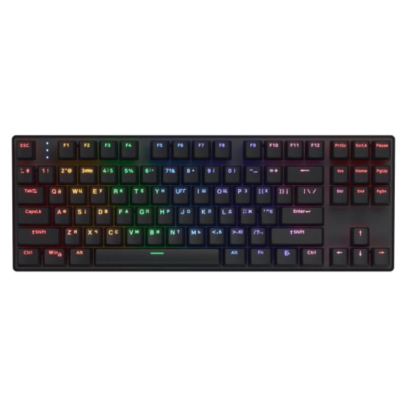 Hator HTK287UA Icefall Mecha Rainbow 87 Bezvadu Spēļu klaviatūra ENG/UA/RU