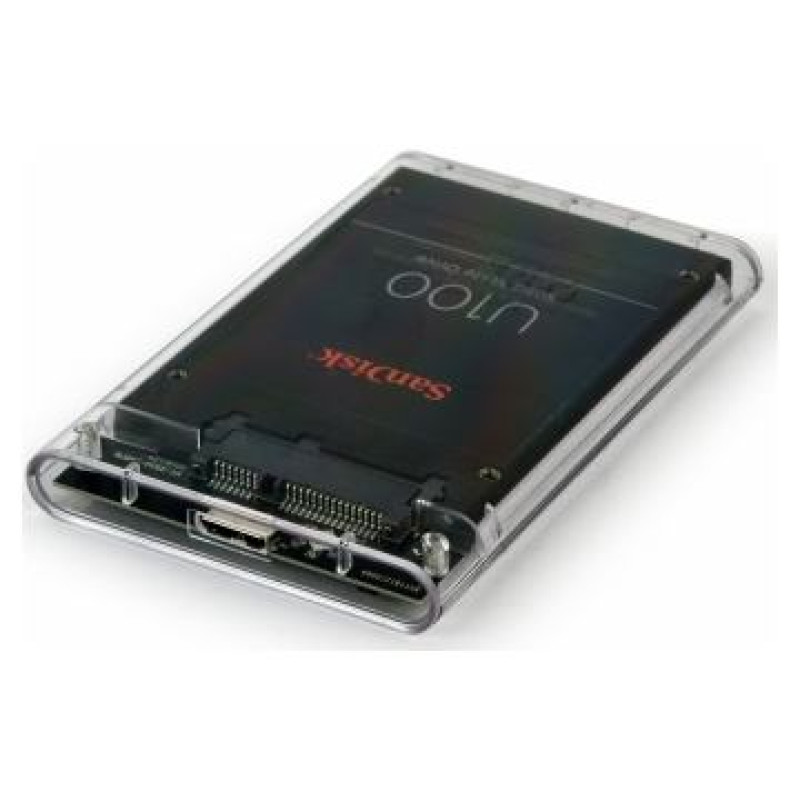 Gembird HDD/SSD enclosure 2.5 SATA USB 3.0 Transparent