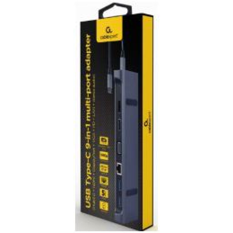 Gembird Dokstacija Gembird USB Type-C 9-in-1