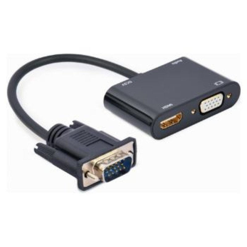 Gembird Adapteris Gembird VGA Male - HDMI Female 0.15m Black