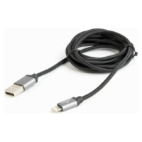 Gembird cotton braided USB Lightning 1.8m Black