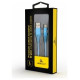Gembird USB Male - Lightning Male Premium cotton braided 1m Blue/White