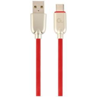 Gembird USB Male - USB Type C Male Premium rubber 2m Red