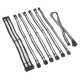 Kolink PSU kabeļu pagarinātāji Kolink Core Pro Braided Cable Extension Kit 12V-2x6 Type 2 - Jet Black/ White