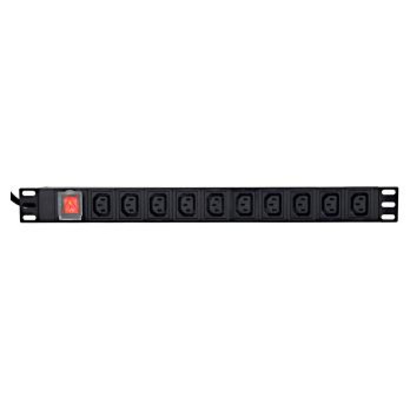 Gembird Pagarinātājs Gembird PDU 16A 3500W 10 pcs C13 sockets