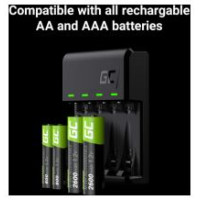 Green Cell GC VitalCharger AA and AAA charger + 4x AA 2000mAh NiMH Batteries