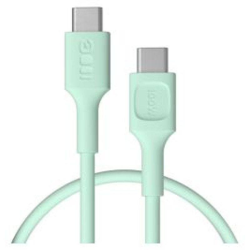 Green Cell Kabelis Green Cell PowerFlex Fast Charging USB Type-C Male - USB Type-C Male 100W Mint Green 2m
