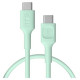 Green Cell Kabelis Green Cell PowerFlex Fast Charging USB Type-C Male - USB Type-C Male 100W Mint Green 2m