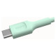 Green Cell Kabelis Green Cell PowerFlex Fast Charging USB Type-C Male - USB Type-C Male 100W Mint Green 2m