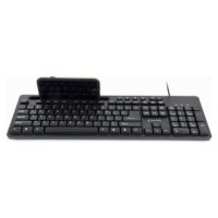 Gembird Multimedia Keyboard with Phone Stand Black