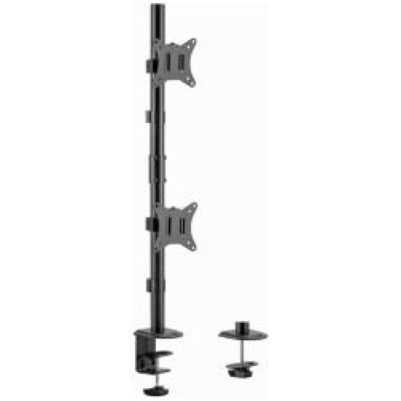 Gembird Monitora stiprinājums Gembird Adjustable 2-display Vertical Desk Mount
