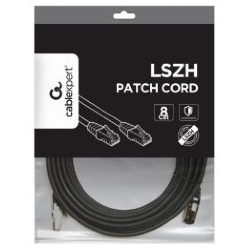 Gembird Kabelis Gembird S/ FTP Cat. 8 LSZH Patch Cord Black 10 m