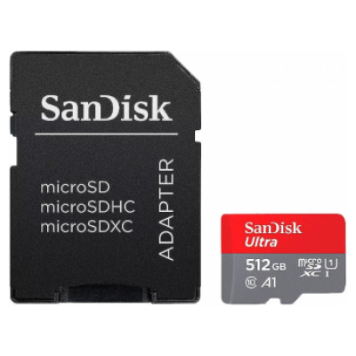 Sandisk Atmiņas kartes Sandisk Ultra microSDXC 512GB + SD Adapter